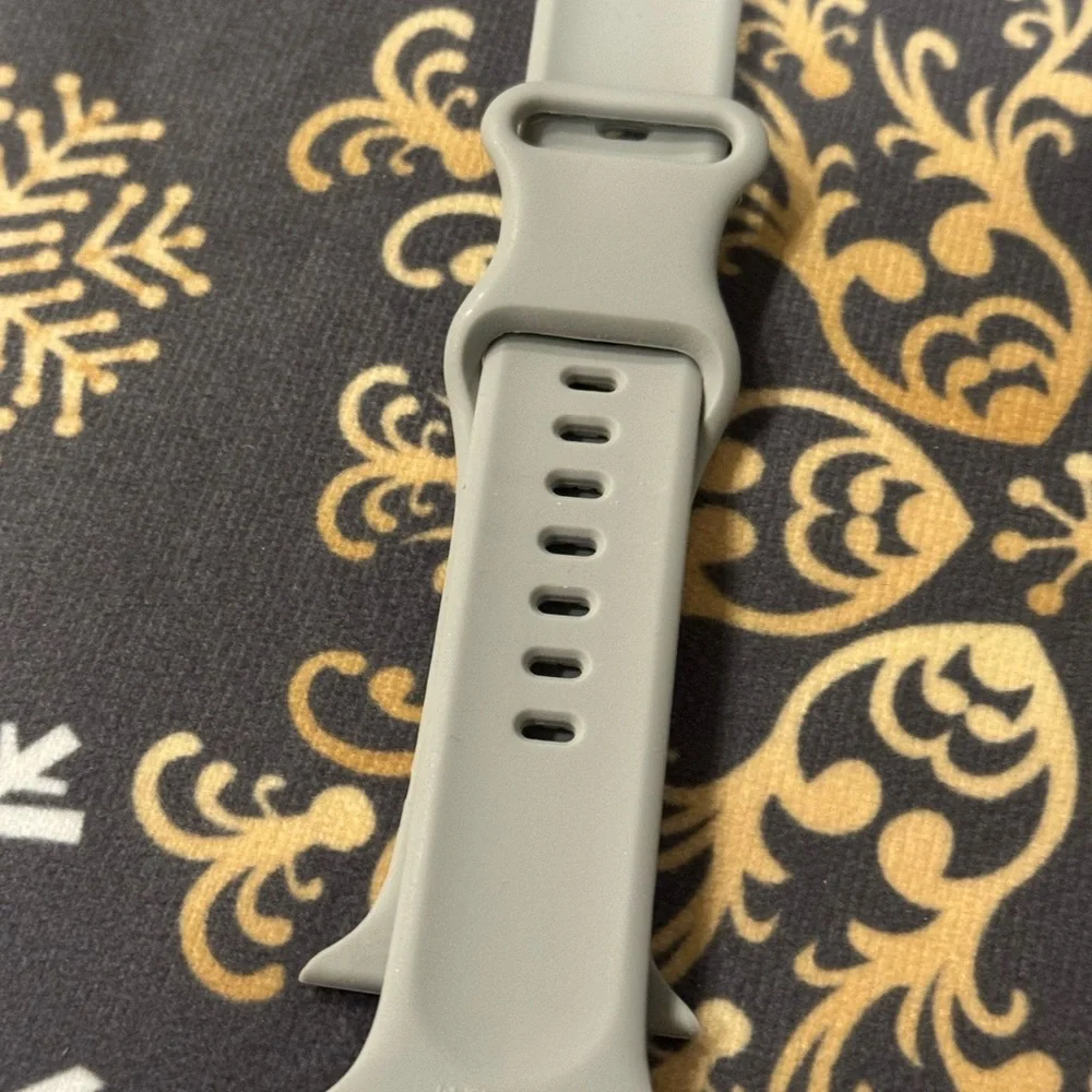 Elegant Black and Gray Embossed Apple Watch Bands (set of 2)